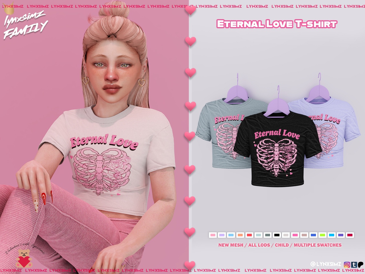 Eternal Love T-Shirt ~ для Симс 4. Скачать мод