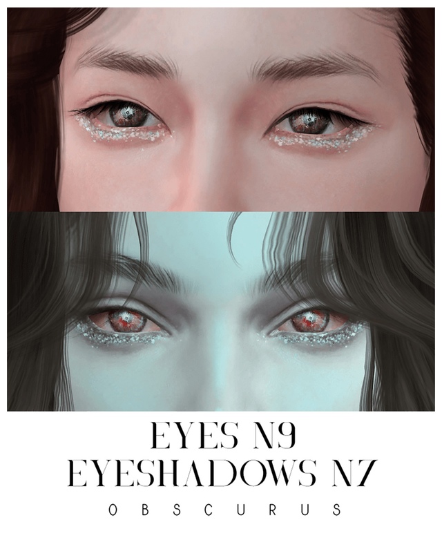 Eyes N9 And Eyeshadows N7 by Obscurus для Симс 4. Скачать мод