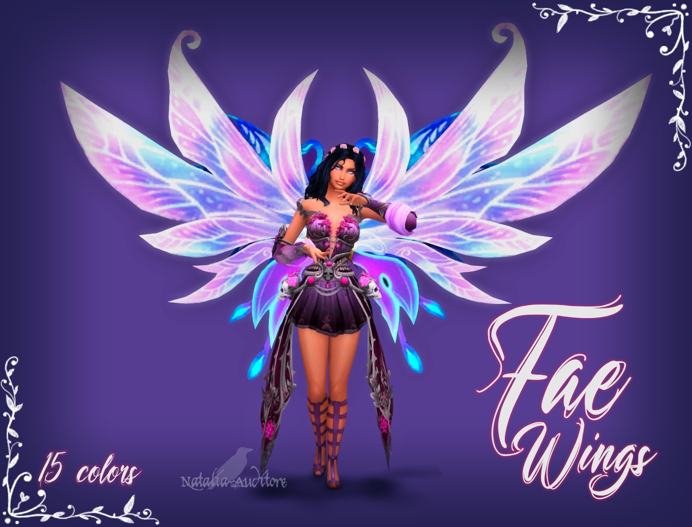 Fae wings by Natalia-Auditore для Симс 4. Скачать мод