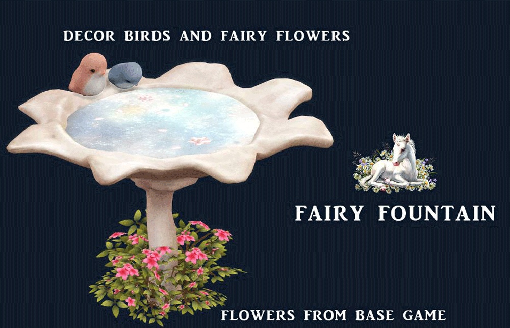 Fairy fountain by Leo-Sims для Симс 4. Скачать мод
