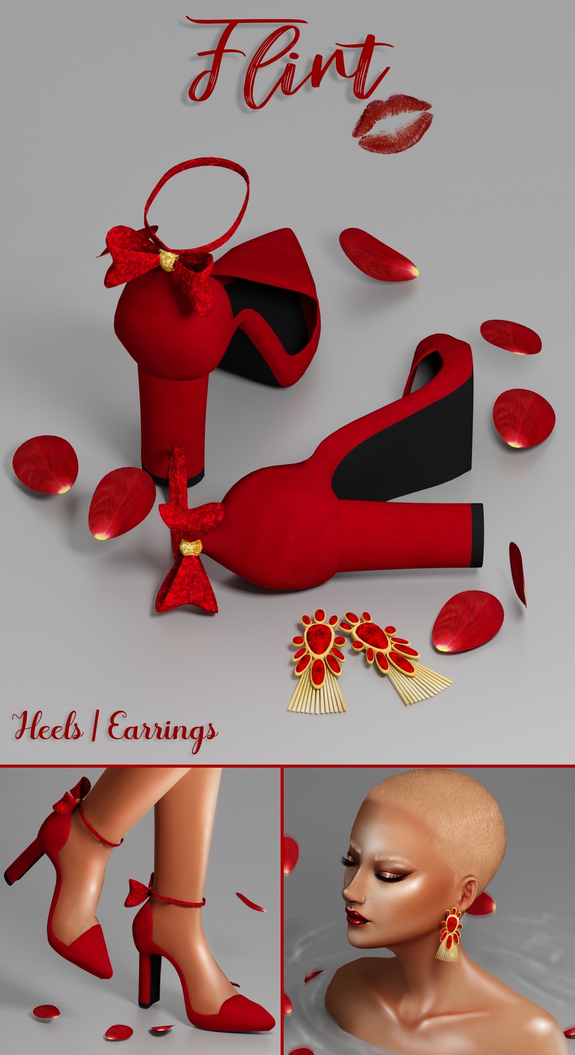 FLIRT - Heels and Earrings для Симс 4. Скачать мод