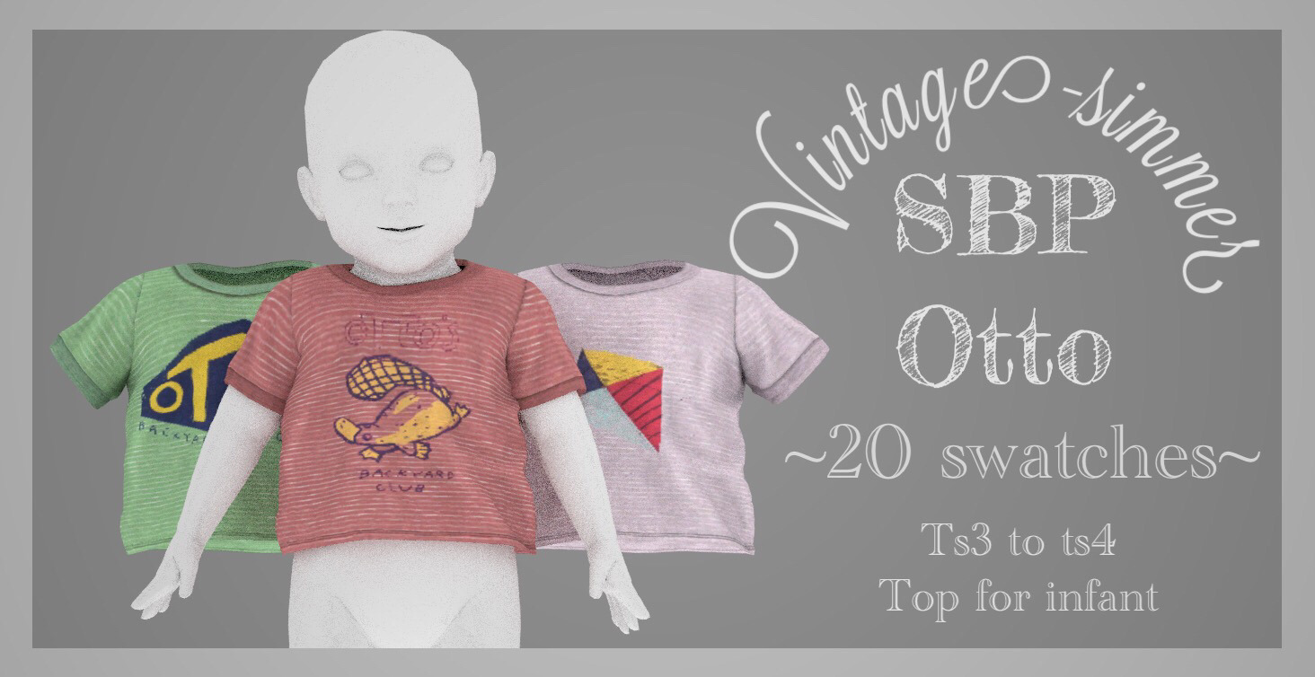 Футболка - SBP Otto for infant, toddler, child для Симс 4. Скачать мод