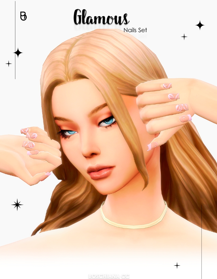 GLAMOROUS NAILS SET💅✨ для Симс 4. Скачать мод