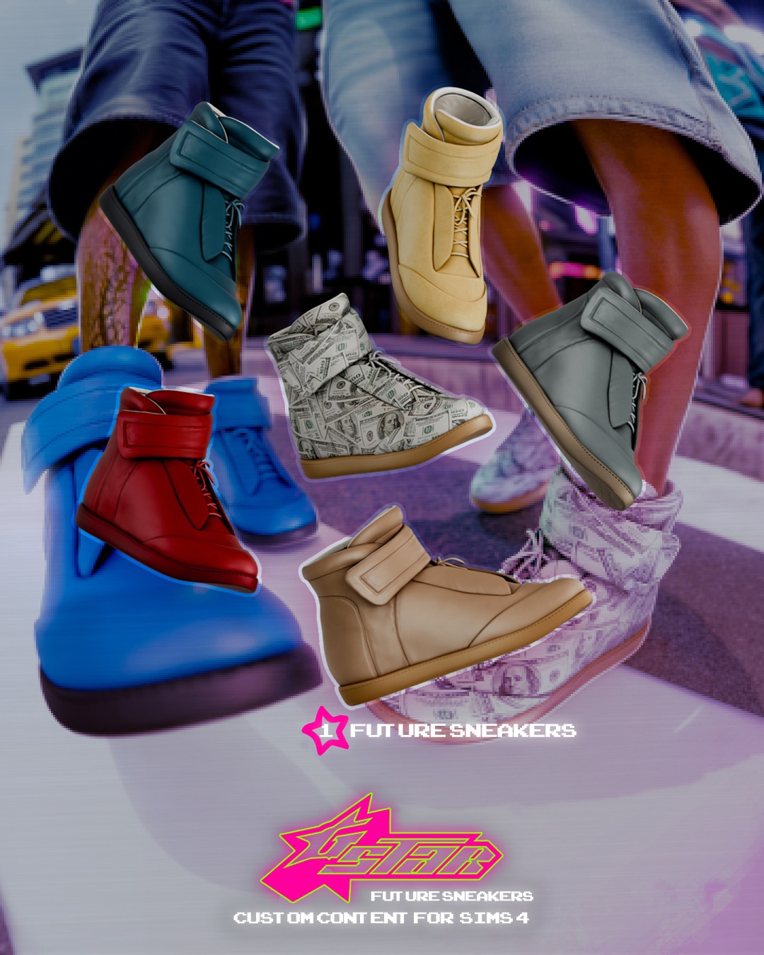 GSTAR - Future Sneakers (Gift) для Симс 4. Скачать мод