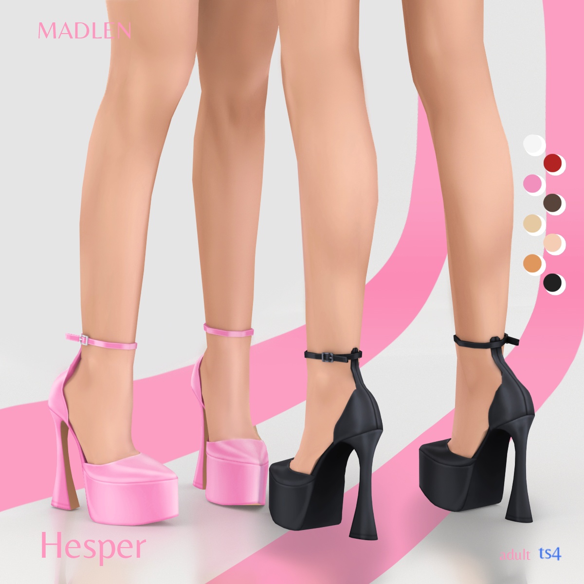 Hesper Pumps by MJ95 для Симс 4. Скачать мод
