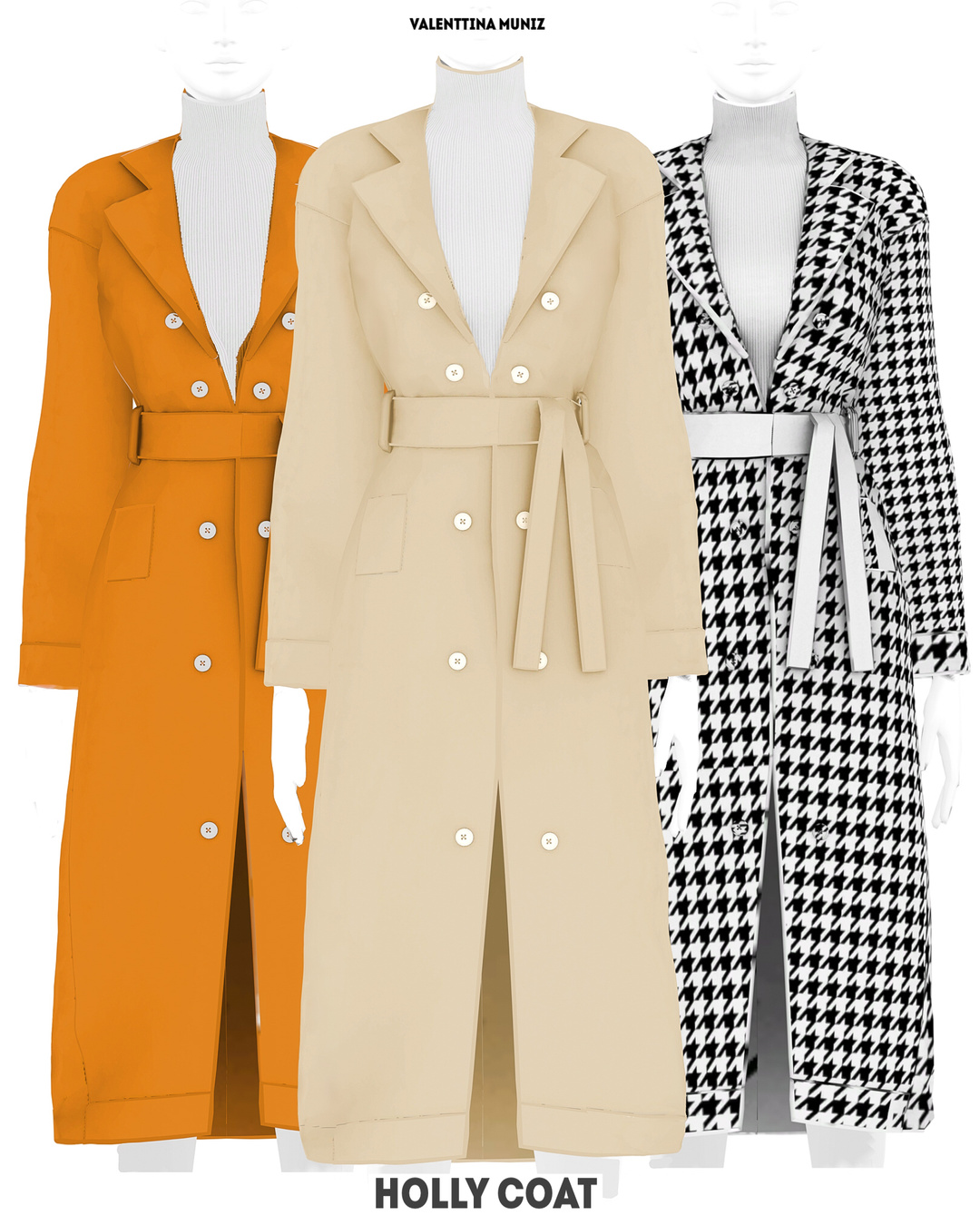 Holly Coat ♡  Valenttina Muniz для Симс 4. Скачать мод