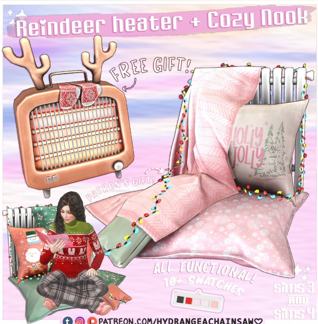 HYDRA Cozy Radiator Nook для Симс 4. Скачать мод