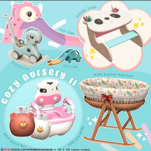 Hydrangeachainsaw - Cozy Nursery II для Симс 4. Скачать мод