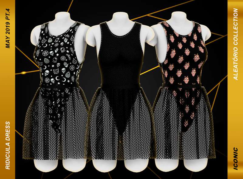 ICONIC Ridicula (Dress) | TS4  для Симс 4. Скачать мод