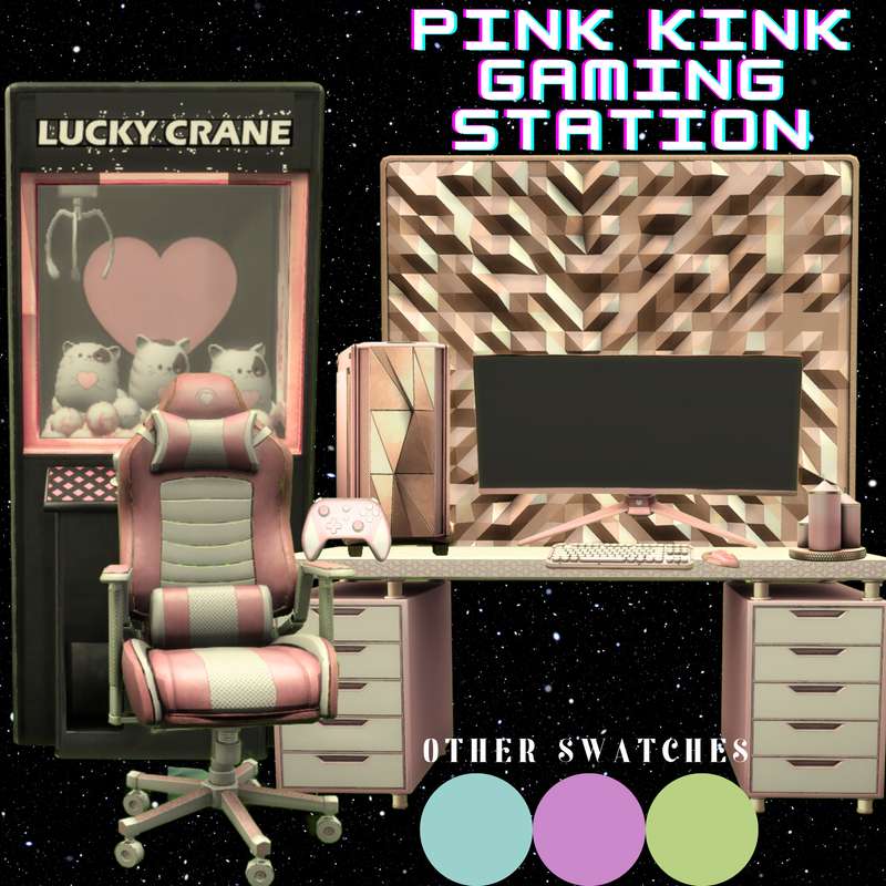 Игровая станция Pink Kink для Симс 4. Скачать мод