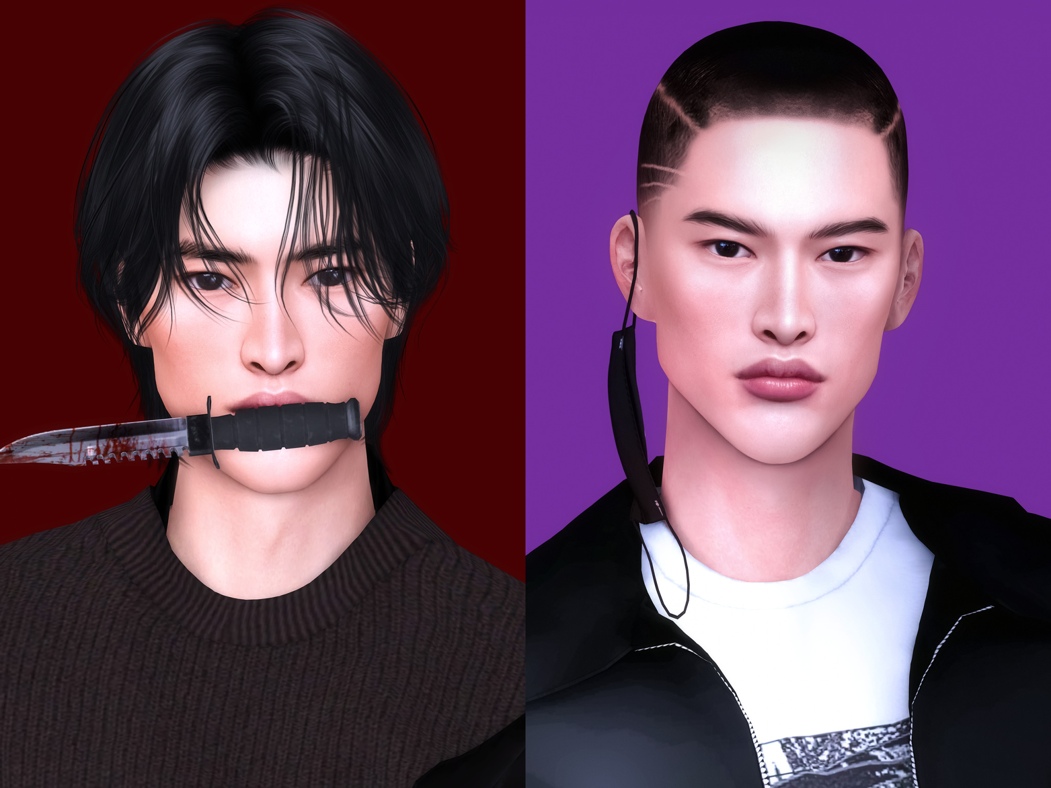 Jaesung Face Mask для Симс 4. Скачать мод