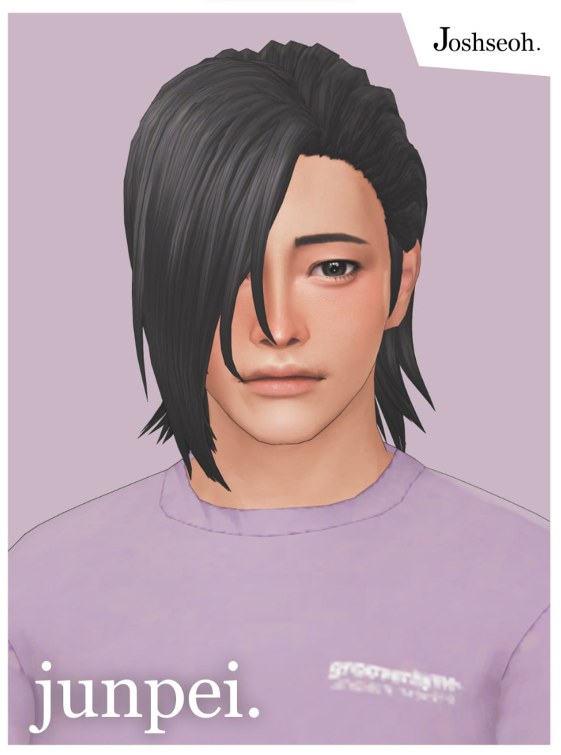 Jo Se Oh - Junpei Hair для Симс 4. Скачать мод