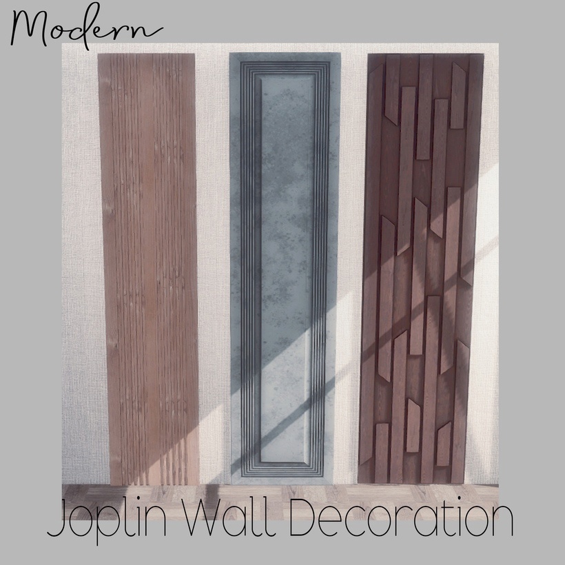 Joplin Wall Decoration by Modern для Симс 4. Скачать мод