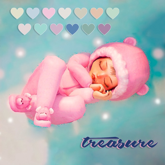 👼🏻 Jumpsuit  Teddy Bearby  👼🏻 для Симс 4. Скачать мод