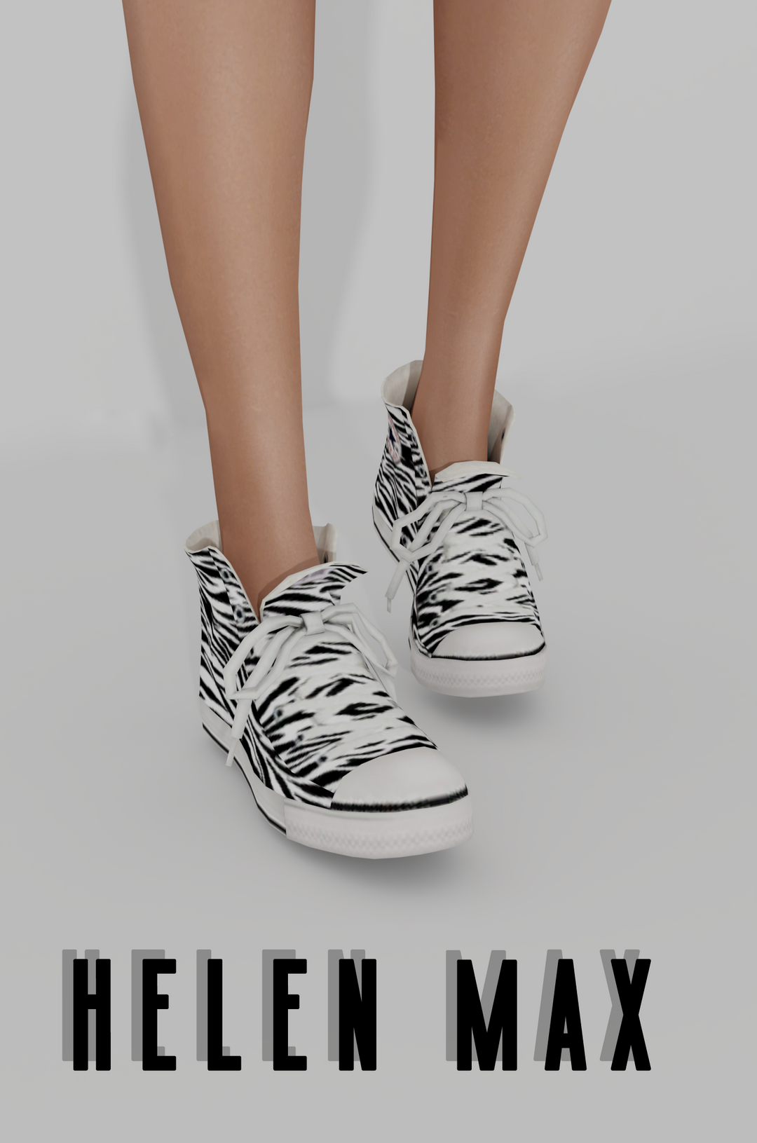 Кеды - Converse zebra для Симс 4. Скачать мод