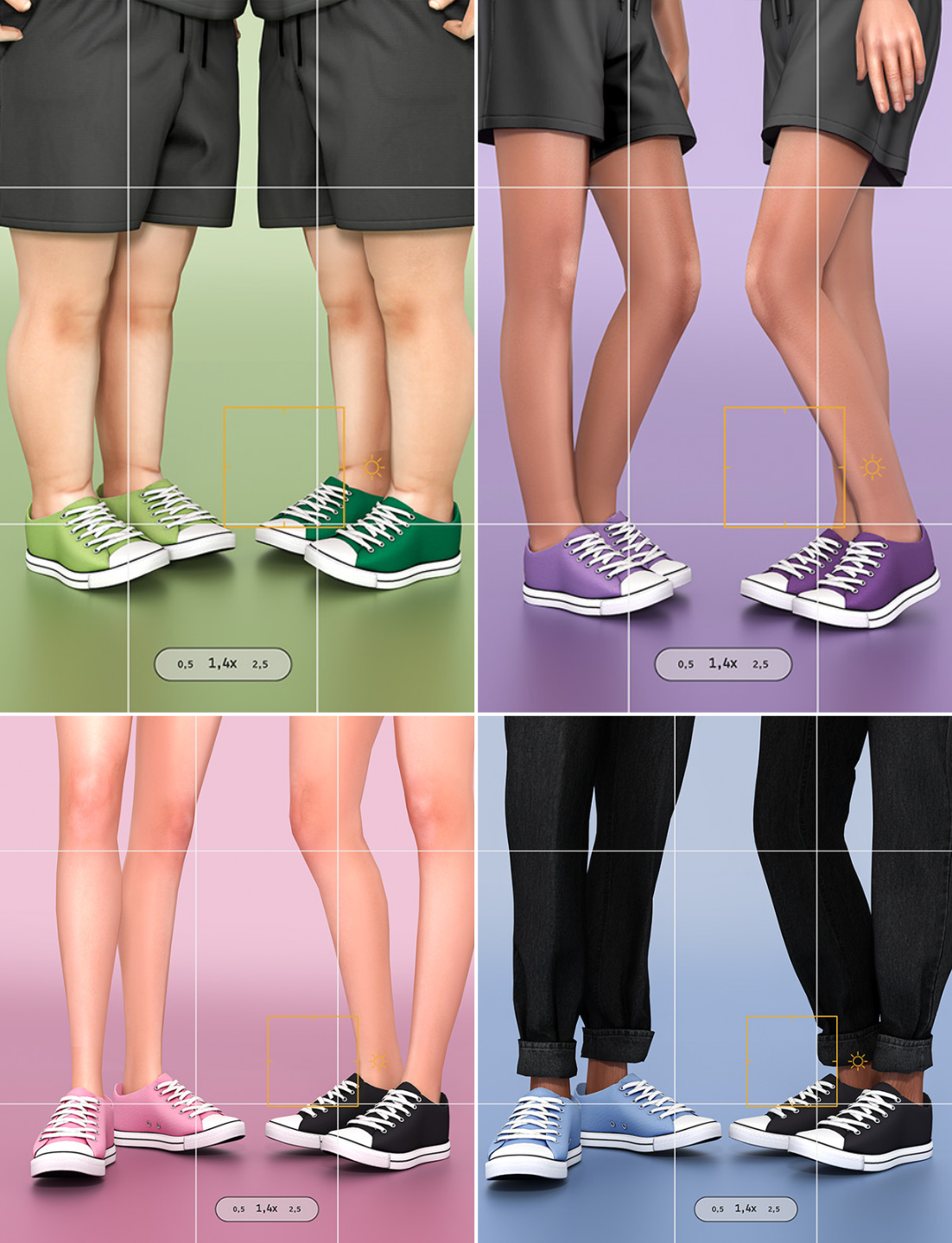 Кеды - Urban Edge Low Sneakers для Симс 4. Скачать мод