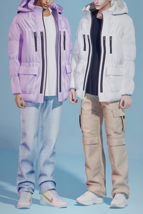 KK Down jacket by KK's creation для Симс 4. Скачать мод