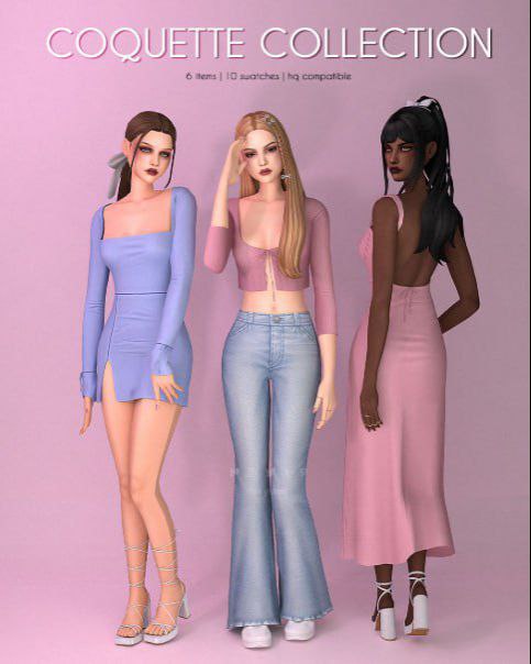 коллекция для симочек "Coquette Collection" для Симс 4 для Симс 4. Скачать мод