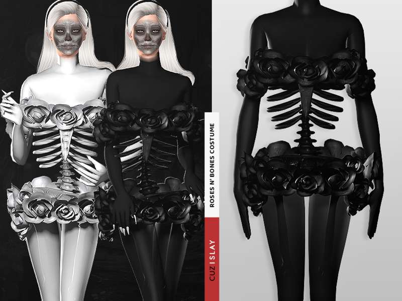 Костюм Bones n' Roses для Симс 4. Скачать мод