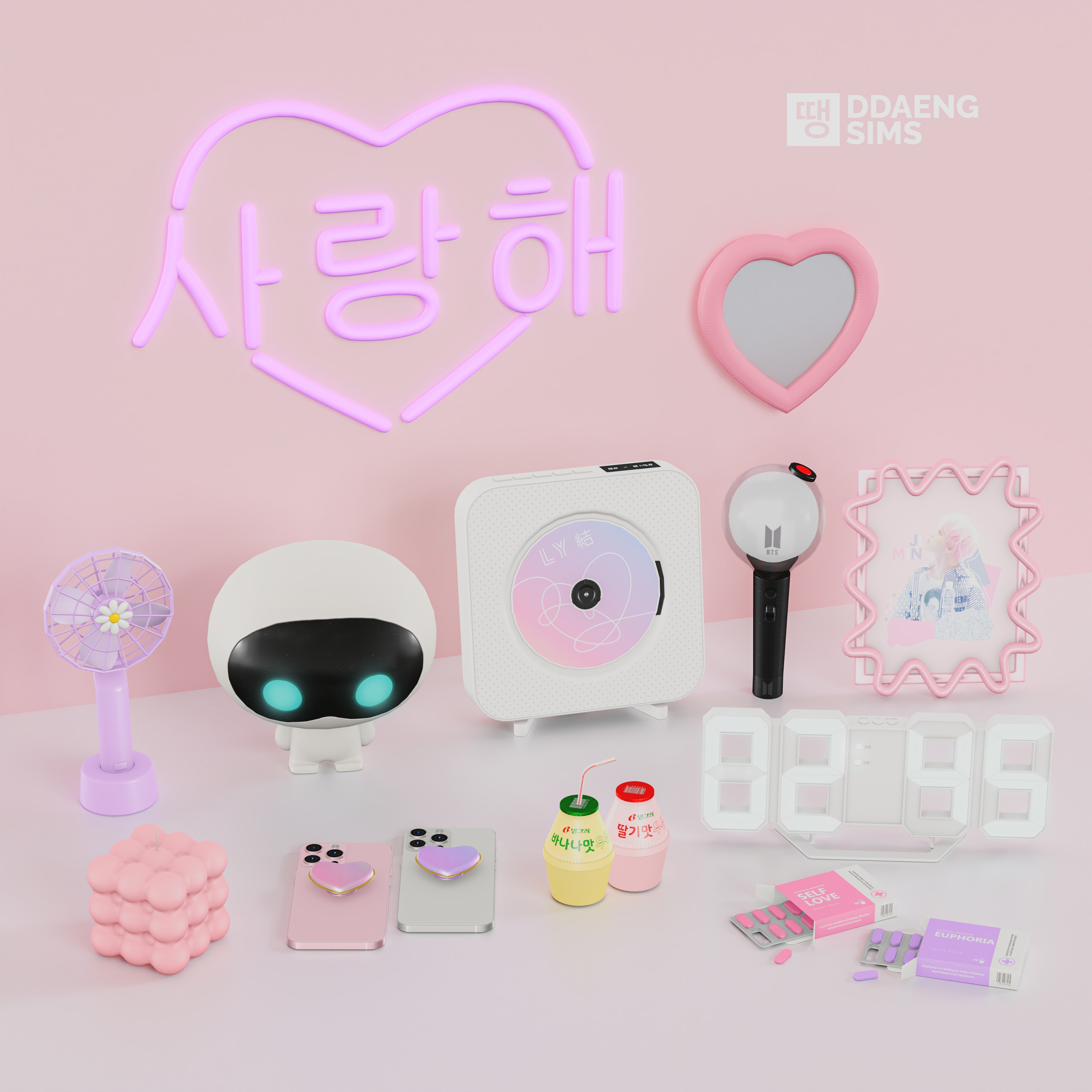 Kpop Starter Pack by Ddaeng для Симс 4. Скачать мод
