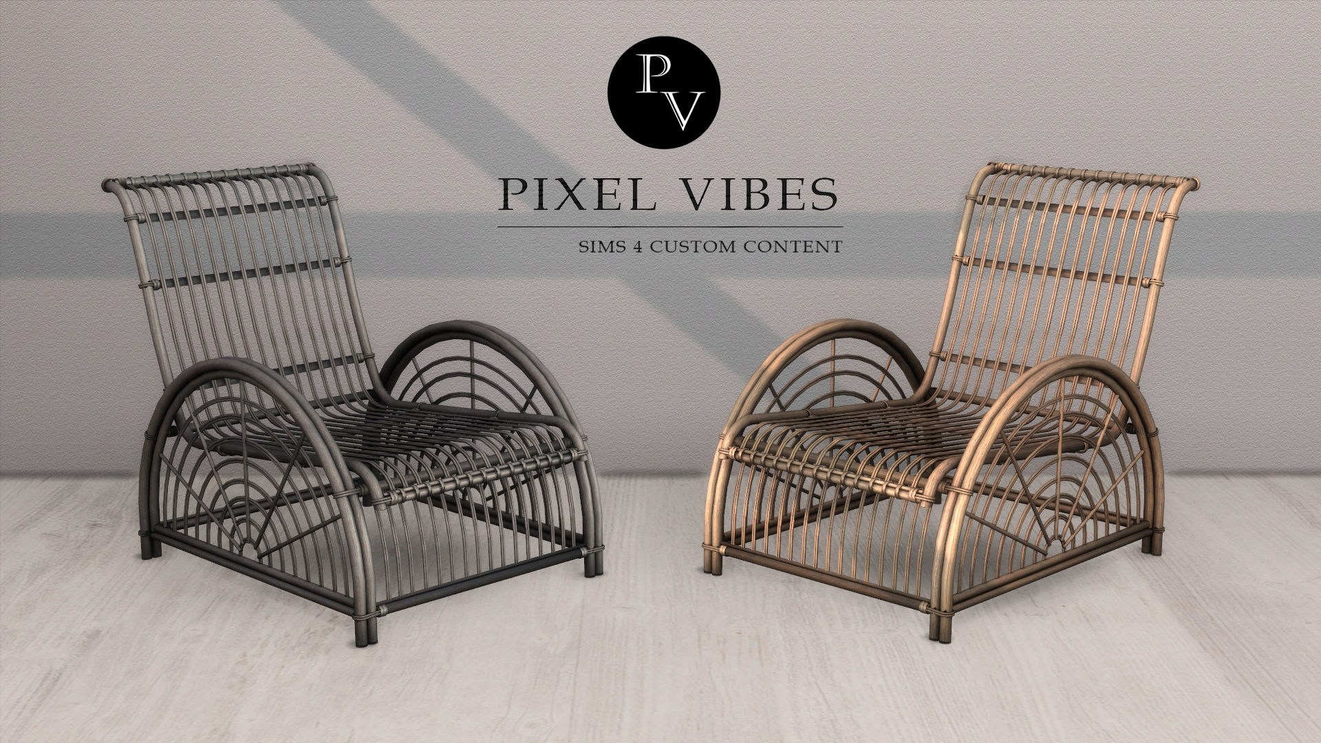 Кресло - Rattan Armchair для Симс 4. Скачать мод