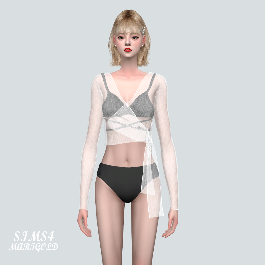 Купальник. Ribbon Bikini Set для Симс 4. Скачать мод
