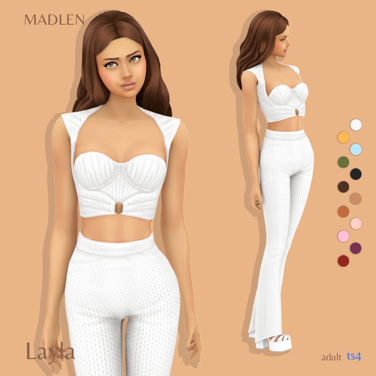 Layla Outfit by MJ95 для Симс 4. Скачать мод