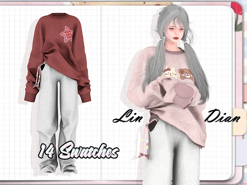 LIN-DIAN_Day Suits для Симс 4. Скачать мод