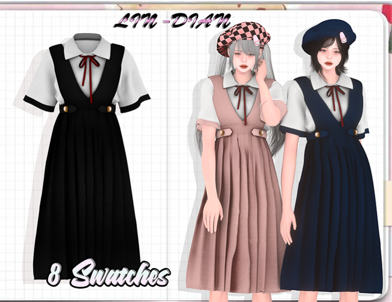 LIN-DIAN_Uniform Suits для Симс 4. Скачать мод