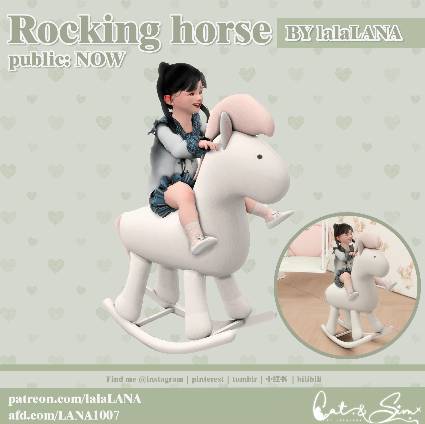 Little stuff Functional rocking horse (remake) для Симс 4. Скачать мод