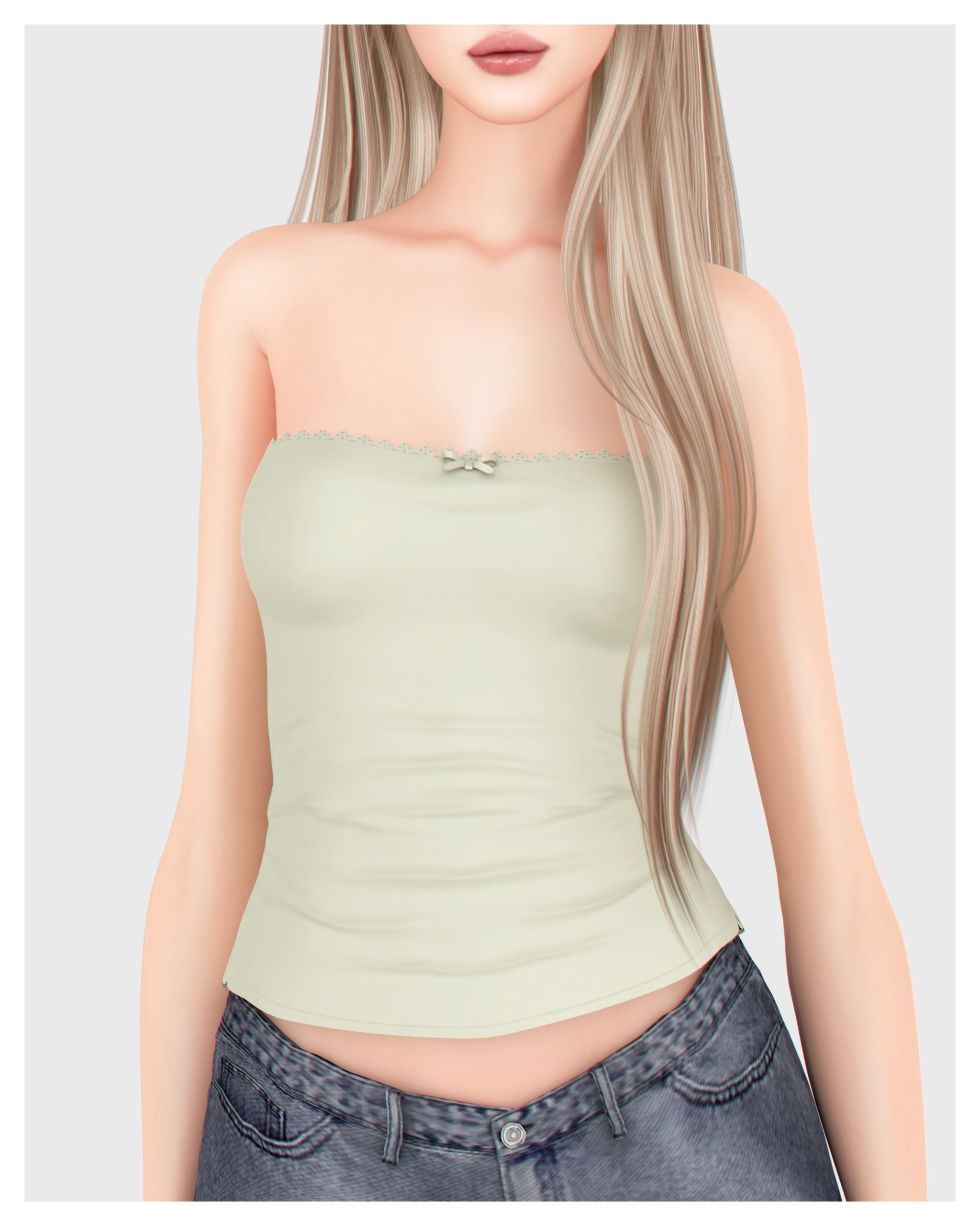 Livi Tube Top для Симс 4. Скачать мод