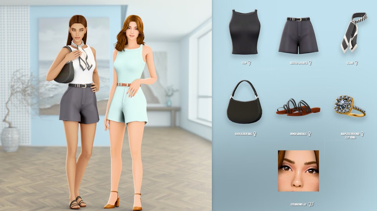 Look of the Day - Sofia Set для Симс 4. Скачать мод
