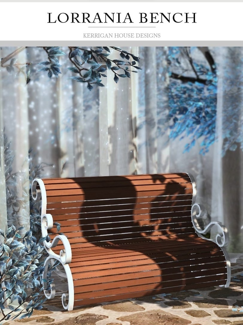 Lorrania Bench для Симс 4. Скачать мод