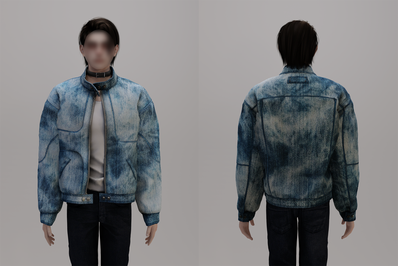 Мale Biker Denim Jacket - Джинсовая куртка для Симс 4. Скачать мод