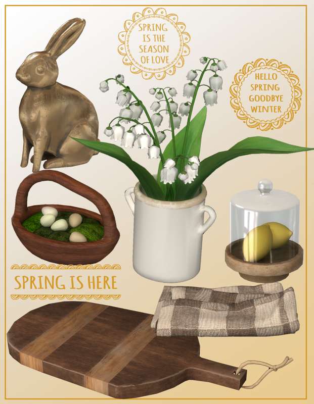 Mini set Spring/Easter для Симс 4. Скачать мод