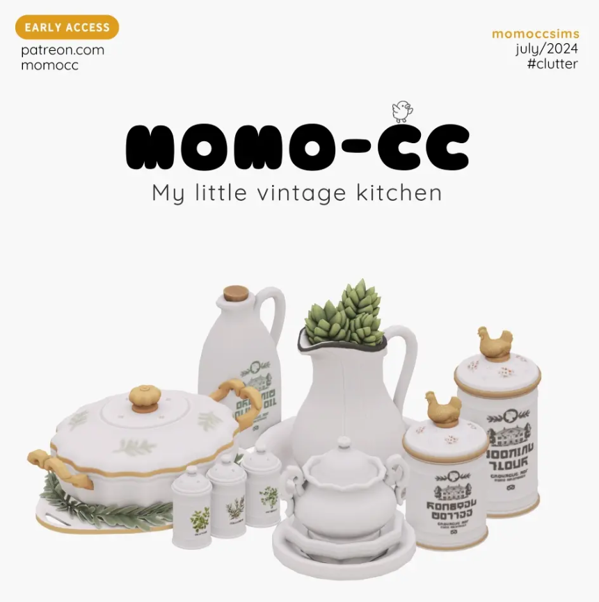 Моя маленькая винтажная кухня для Симс 4. Скачать мод