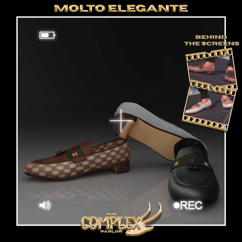 MOLTO ELEGANTE Gucci Loafer для Симс 4. Скачать мод