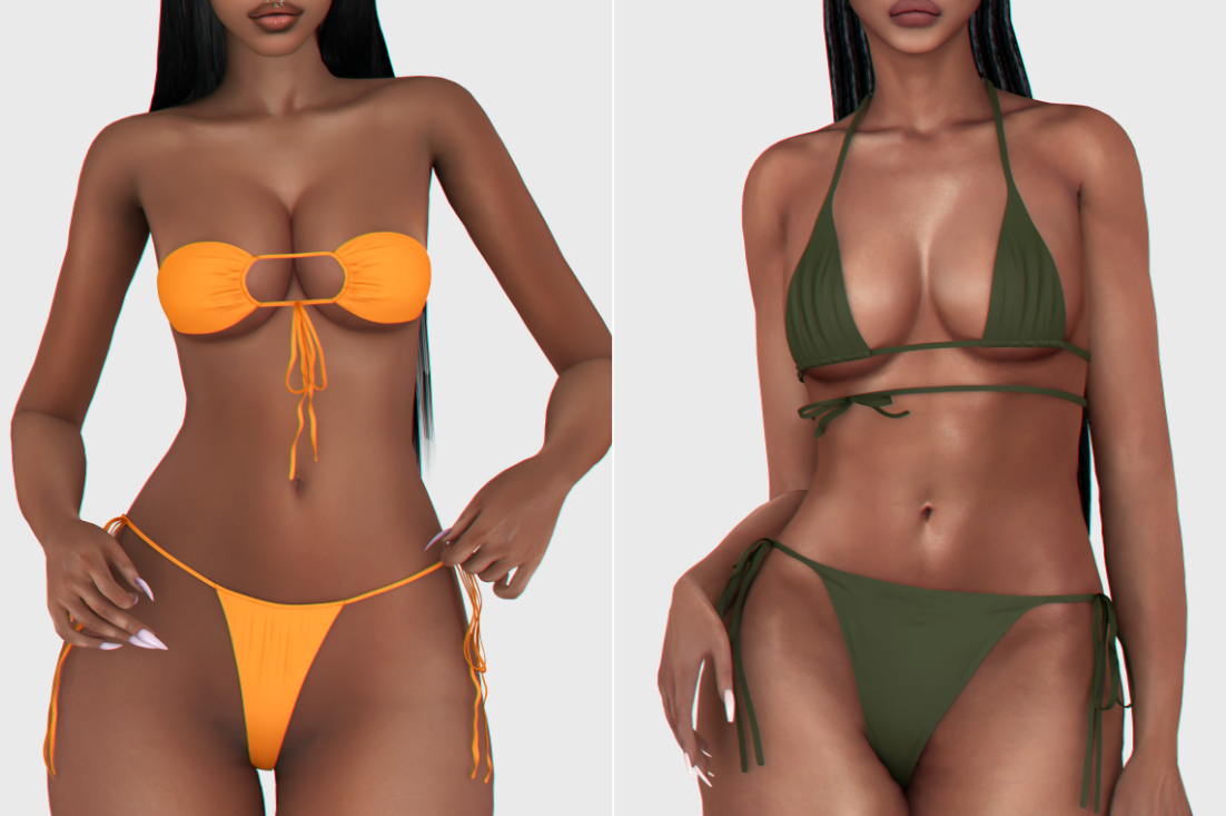 👙Mona Bikini & Viola Bikini для Симс 4. Скачать мод