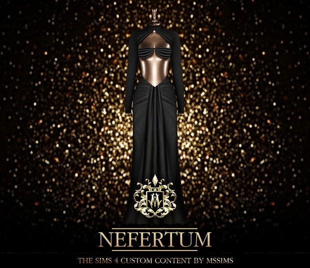 𓆩🖤𓆪MSSIMS NEFERTUM 𓆩🖤𓆪 для Симс 4. Скачать мод