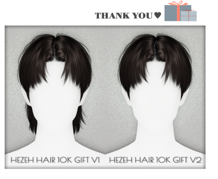 Мужская прическа Gift HairV1&V2  для Симс 4. Скачать мод