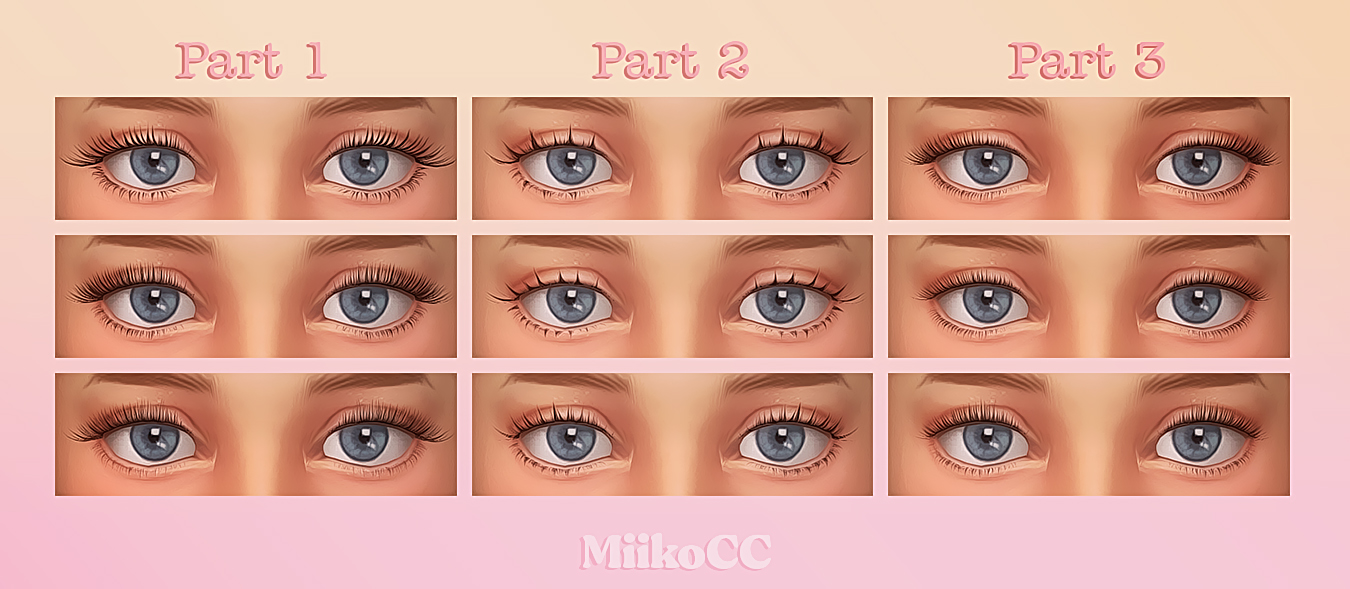 Обновлённые реснички от miikocc  для Симс 4. Скачать мод
