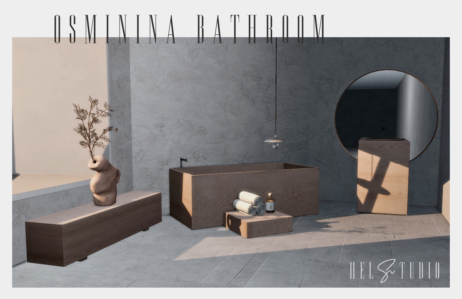 Osminina Bathroom by Hel Studio для Симс 4. Скачать мод