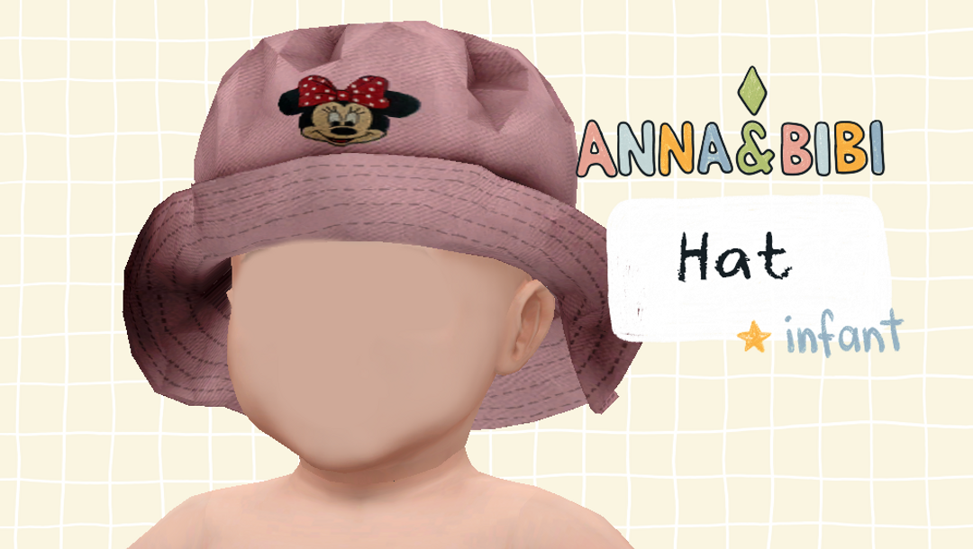 Панамка - Mickey and Minnie Bucket hat (Infant) для Симс 4. Скачать мод