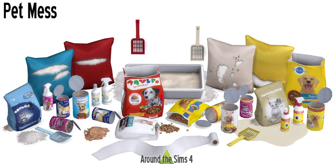 Pet Mess от AroundTheSims4 для Симс 4. Скачать мод
