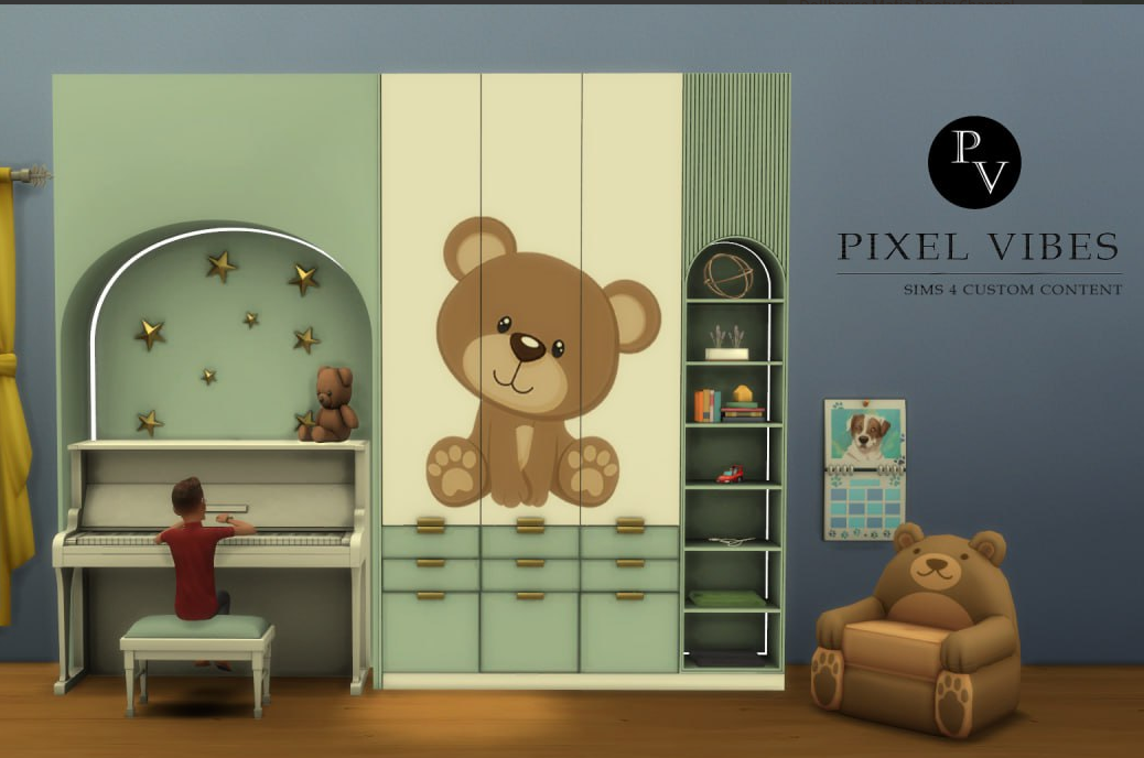 Pixel Vibes - Amabile Nook для Симс 4. Скачать мод