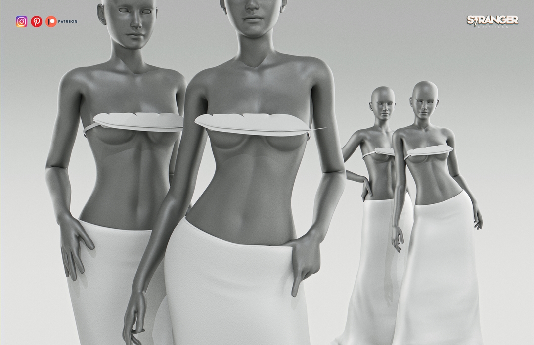Платье - Ann Demeulemeester Long Dress для Симс 4. Скачать мод