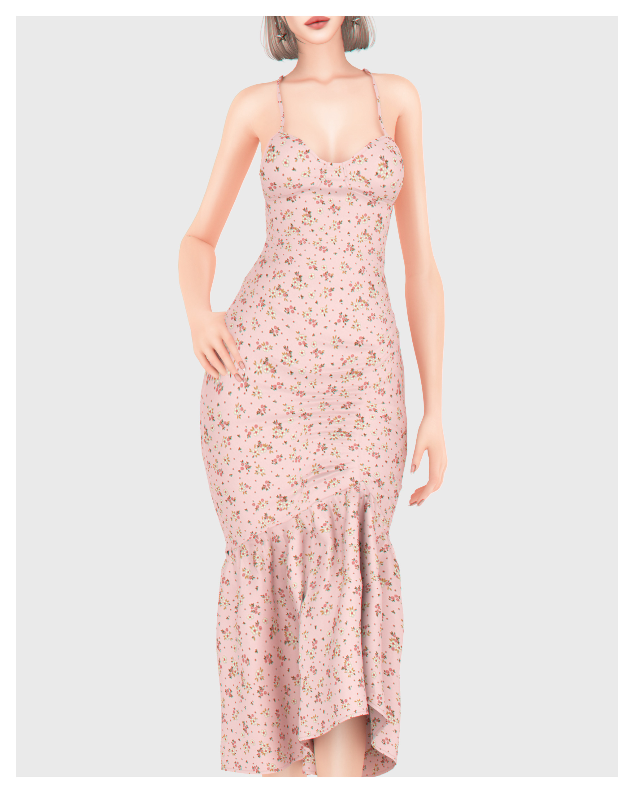 Платье "Margot Long Dress" для Симс 4. Скачать мод