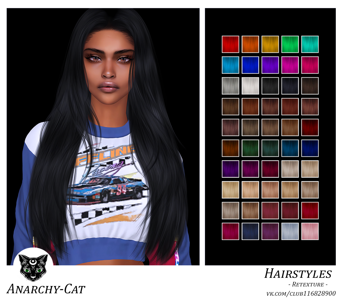 Прическа - Eden hairstyle  для Симс 4. Скачать мод
