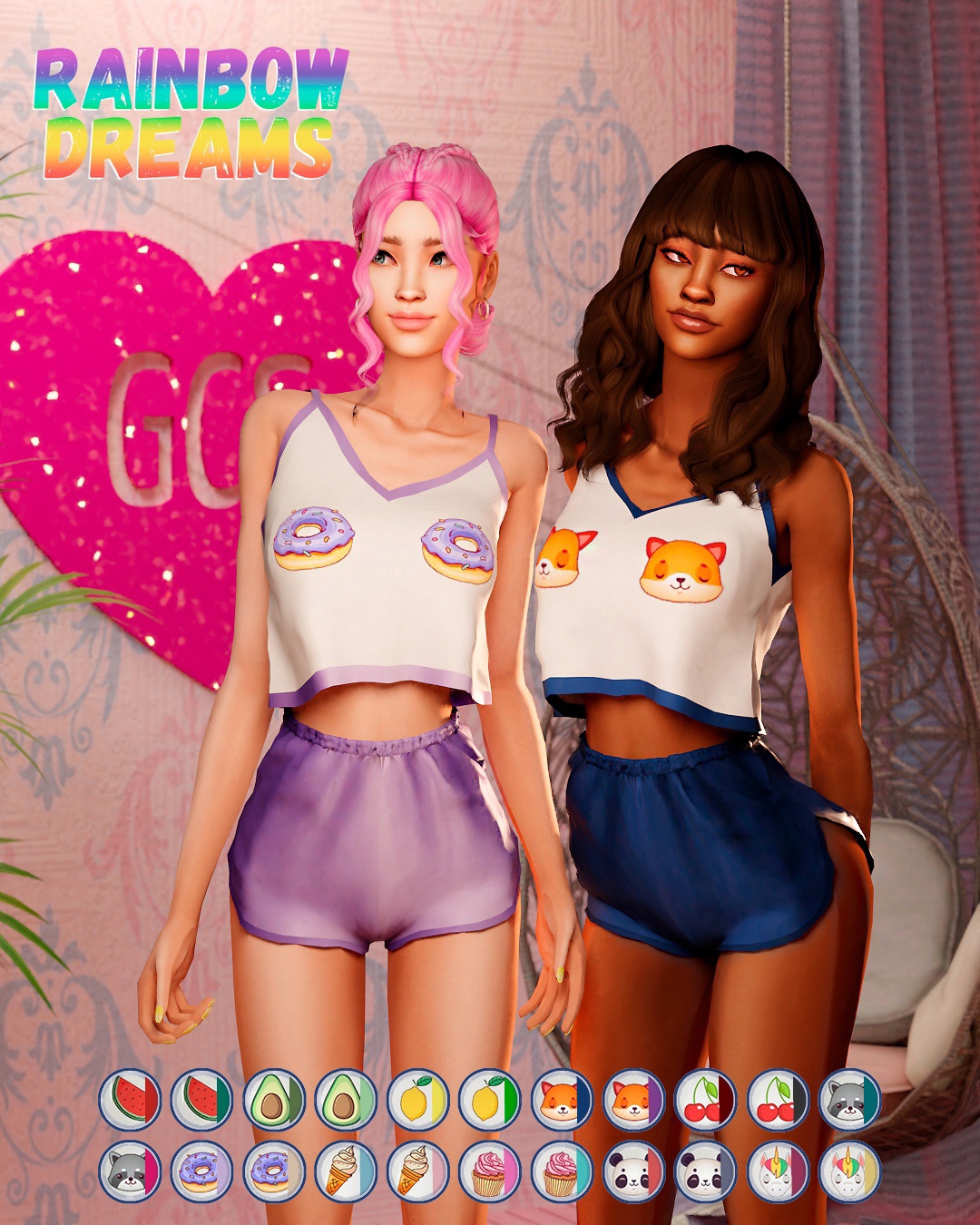 🦊 Raibow Dreams🦊 для Симс 4. Скачать мод