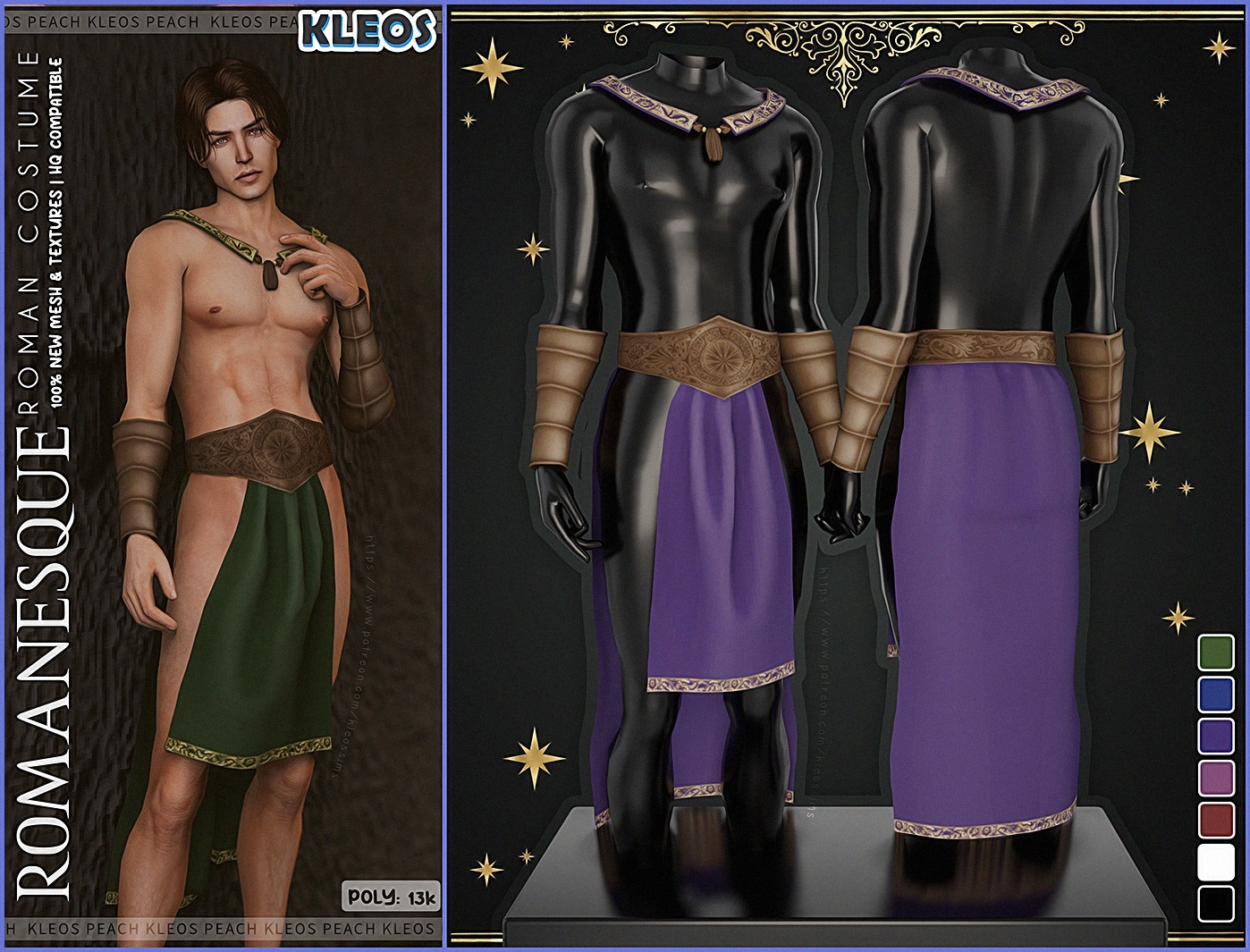 💟Romanesque - Roman Costume 💟 для Симс 4. Скачать мод